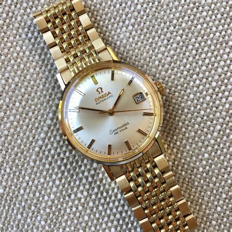 vintage omega seamaster deville automatic gold|Omega Seamaster deville stainless.